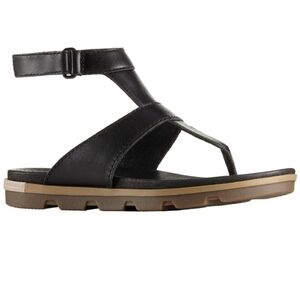 Sorel Torpeda Black Leather Sandals